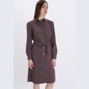 A.P.C. Coco Lie de Vin Midi Shirt Dress